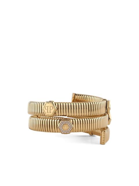 PHILIPP PLEIN Snake Hexagon crystal-embellished bracelet