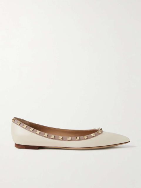 Valentino Rockstud leather point-toe flats