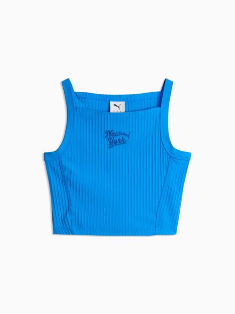 PUMA NYC Women's Ribbed Graphic Tank