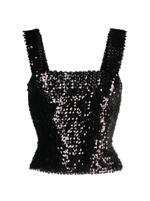 sequin embellished top