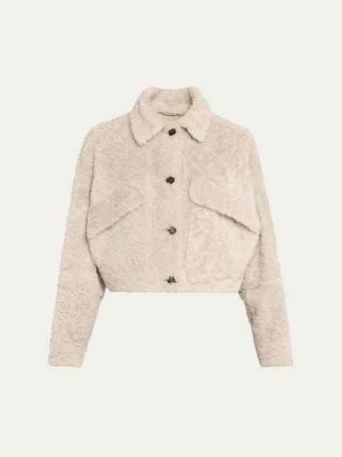 Lamb Shearling Cropped Jacket