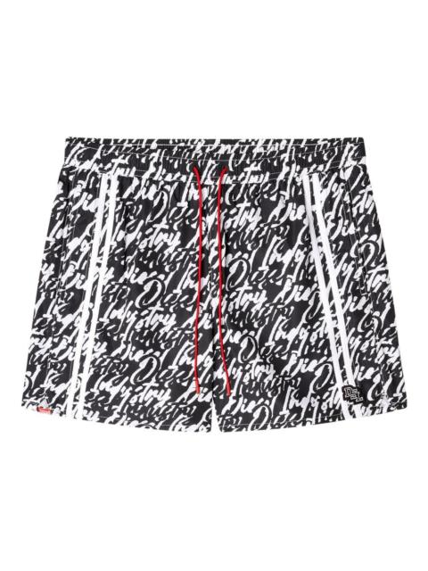 Diesel Soccer-41-D-Pop side-stripe swim shorts