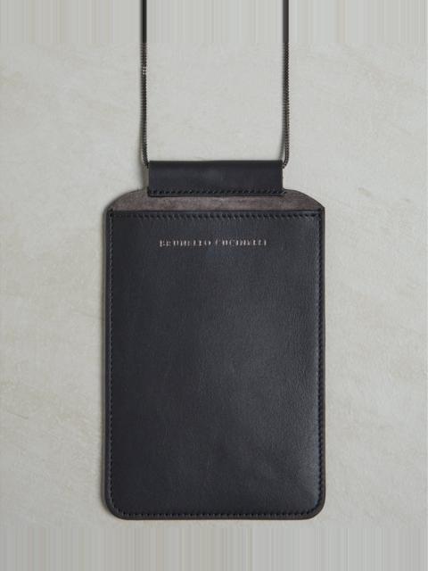 Brunello Cucinelli Leather Chain Phone Case