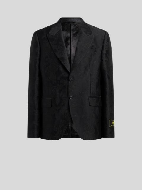 Etro SINGLE-BREASTED COTTON-BLEND JACQUARD JACKET WITH FLORAL MOTIF