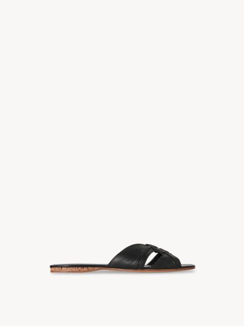 The Row Soft Knot Flat in Leather
