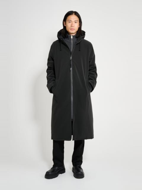 Stutterheim Stockholm Long Matte Winter Coat Black