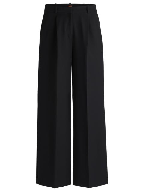 BOSS BOOT-LEG TROUSERS IN STRETCH FABRIC
