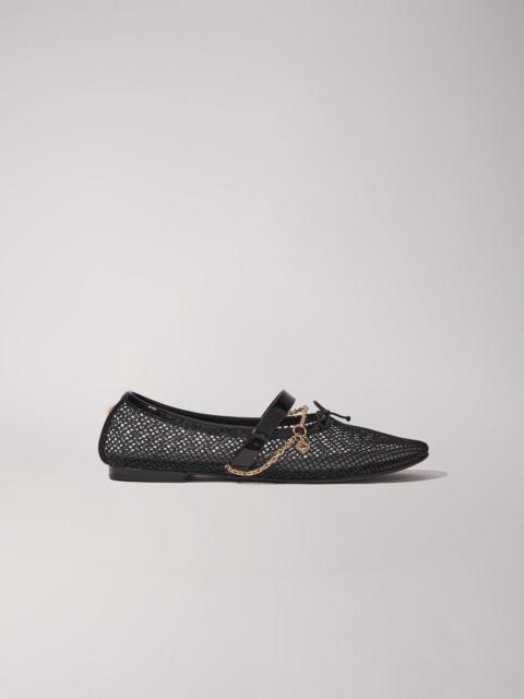 maje Mesh ballet flats
