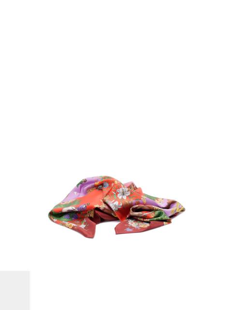 Allover Floral Print Silk Carré