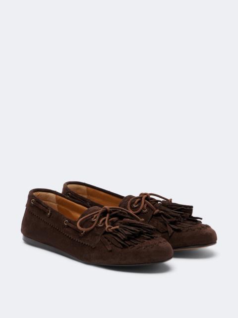 Isabel Marant Fersi suede boat shoes