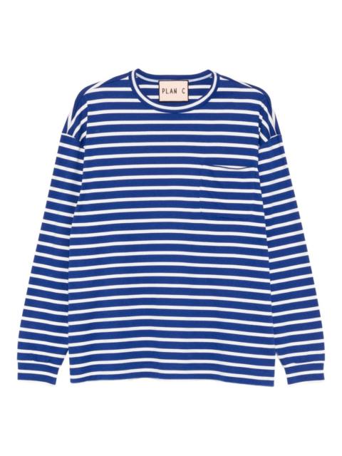 Plan C striped pocket T-Shirt