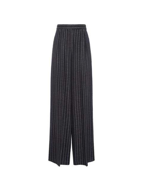 Max Mara pinstriped wide-leg trousers