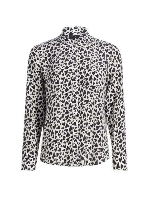 Rails Women's Kathryn Heart-Print Top - Ivory Amore