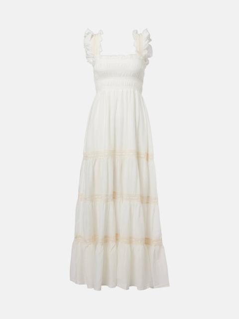 RIXO Aubrie tiered cotton voile maxi dress