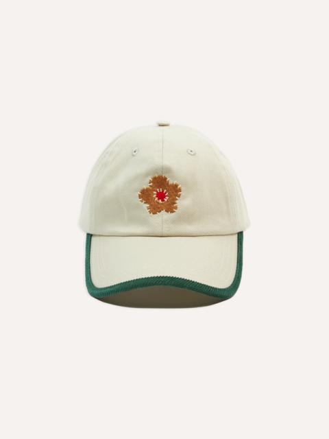 Drake's Ecru Flower Cotton Twill Baseball Cap
