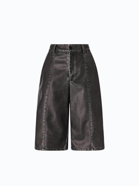 PINKO VINTAGE-EFFECT CANVAS BERMUDA SHORTS