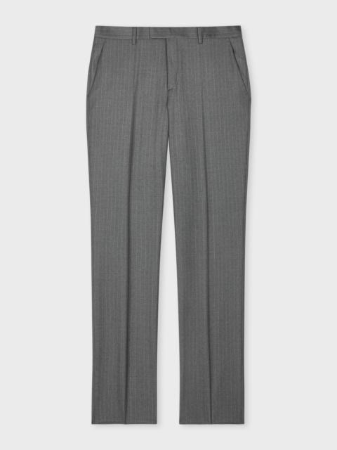 Paul Smith Tapered-Fit Grey Pinstripe Wool Trousers