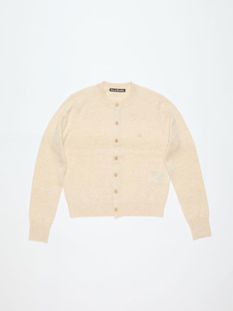 Acne Studios Cadigan yak wool - fitted fit - Oatmeal melange