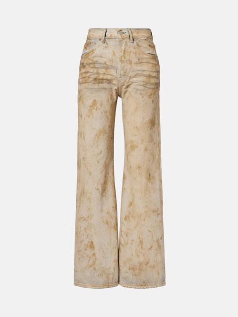 2021 distressed wide-leg jeans