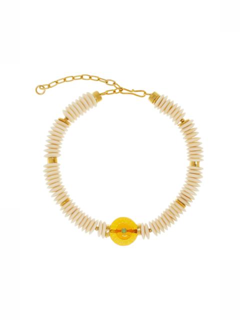 LIZZIE FORTUNATO Marisol Gold-Plated Multi-Stone Necklace white