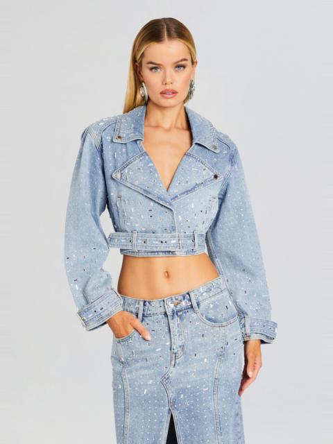 RETROFÊTE MARCIE EMBELLISHED DENIM JACKET