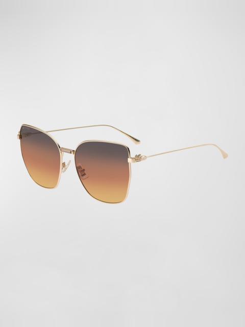 Etro Gradient Metal Cat-Eye Sunglasses