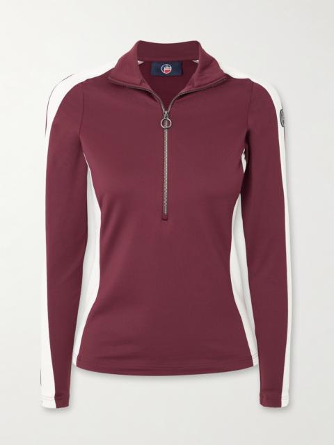 Fusalp Negam Logo-appliquéd Striped Stretch-jersey Baselayer