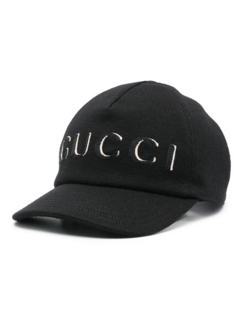 GUCCI embroidered wool baseball cap