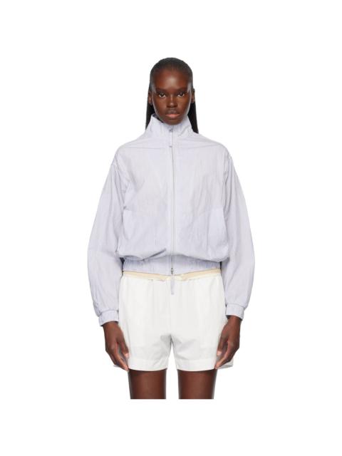 NOTHING WRITTEN White & Gray Panny Harrington Jacket