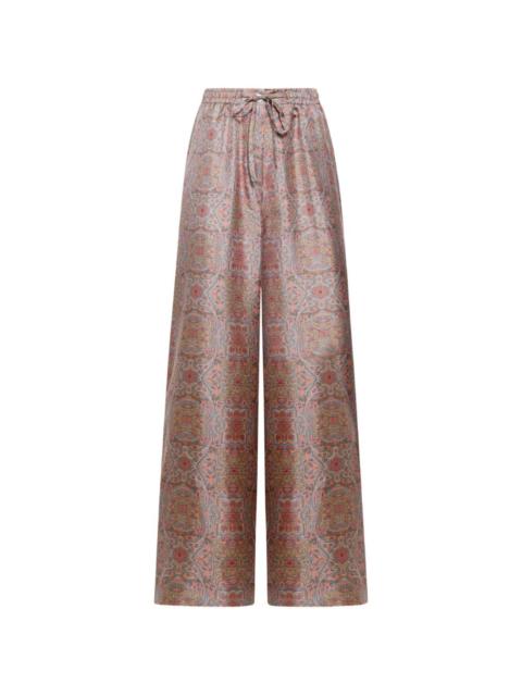 Pierre-Louis Mascia Aloe elasticated wide-leg palazzo trousers