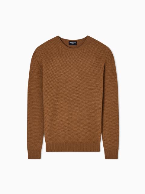 GIORGIO ARMANI VICUÑA WOOL CREW-NECK JUMPER