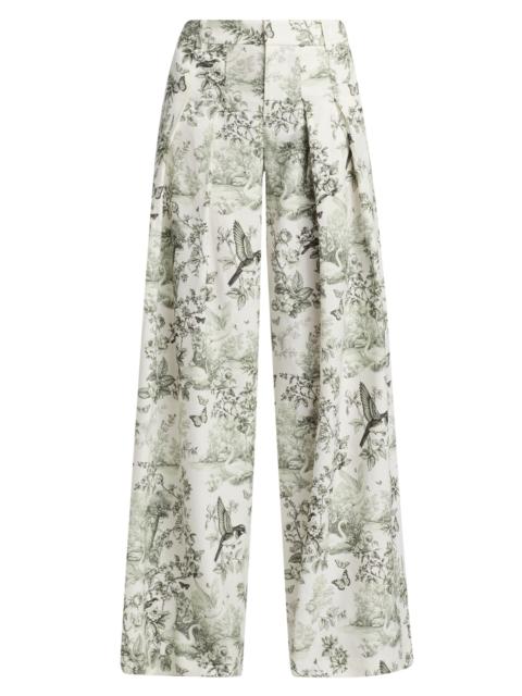 Alice + Olivia Women's Blaire Printed Linen-Blend Wide-Leg Pants - Daybreak