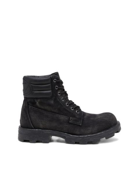 Diesel D-Hammer faded lace-up boots