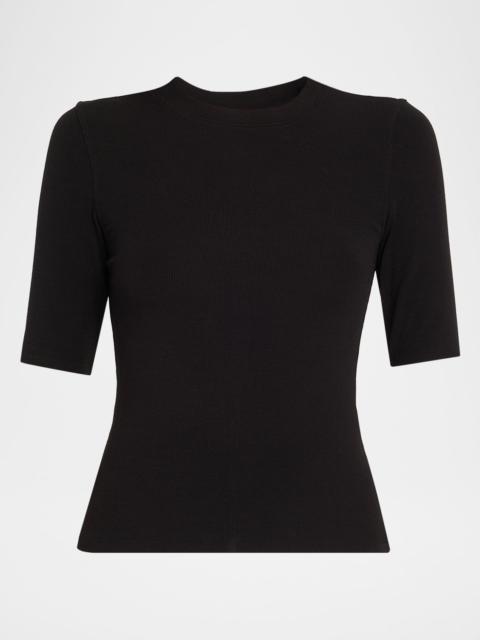 FRAME Ribbed Crewneck Tee