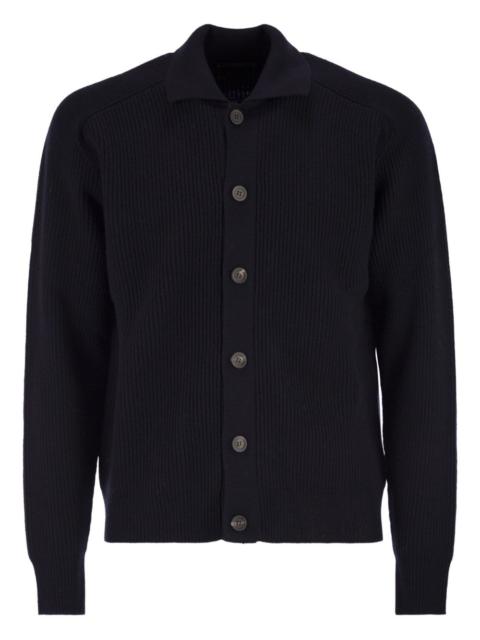 PESERICO ribbed button cardigan