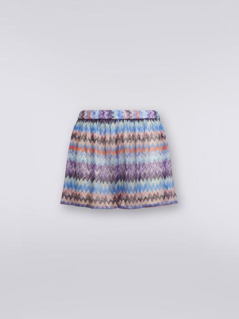 Missoni Chevron viscose tulle cover up shorts
