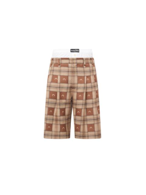 Marine Serre Moon Checks Jacquard Shorts