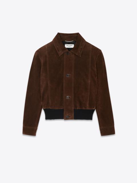 SAINT LAURENT jacket in suede
