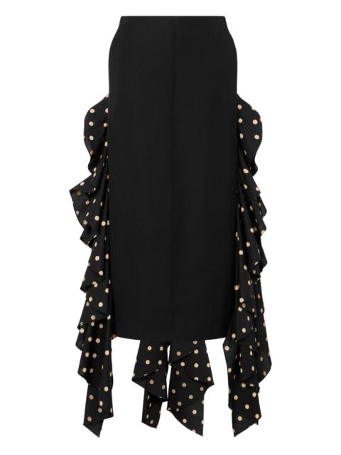Moschino polka-dot ruffle skirt