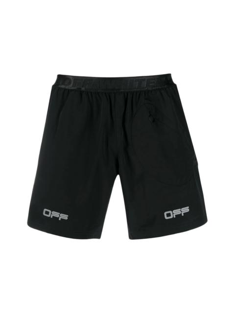 Off-White OFF-WHITE Track Shorts Black/Silver