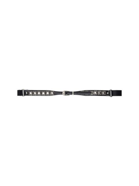 TOGA PULLA Black Rivet Leather Belt