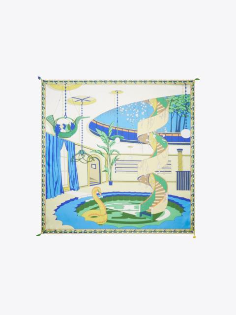 TORY BURCH The Pool Silk Square Scarf