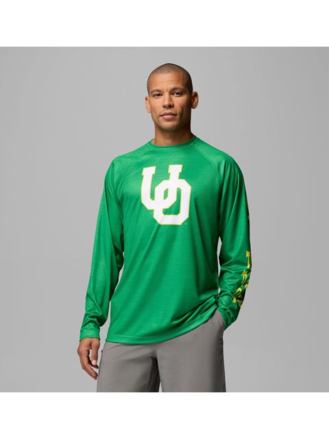 Columbia Men's Collegiate PFG Terminal Tackle Heather Long Sleeve Shirt - Oregon