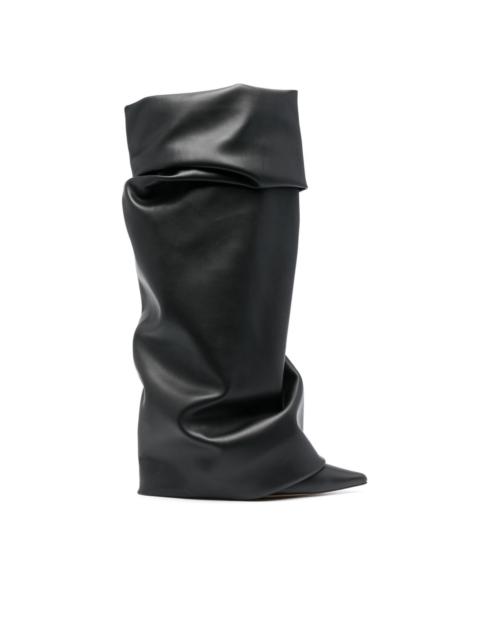 105mm pointed-toe leather boots