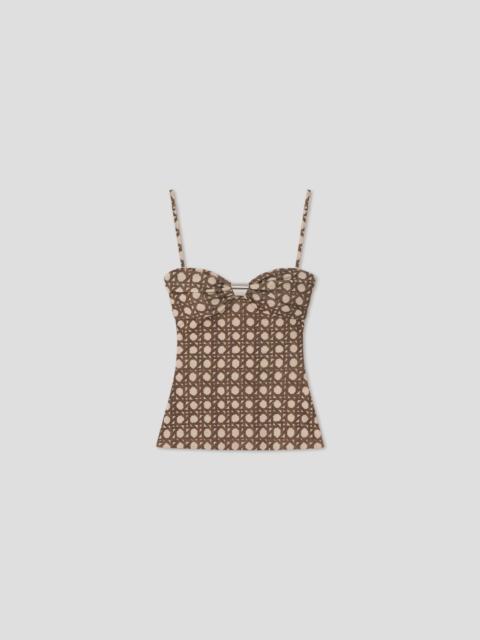 Nanushka Mesh Jersey Draped Bralette Top