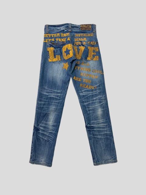 Other brands Japanese Brand × Vintage - VINTAGE SURF CLOTHES DAICOCK PRINT ACID WASH DENIM JEANS