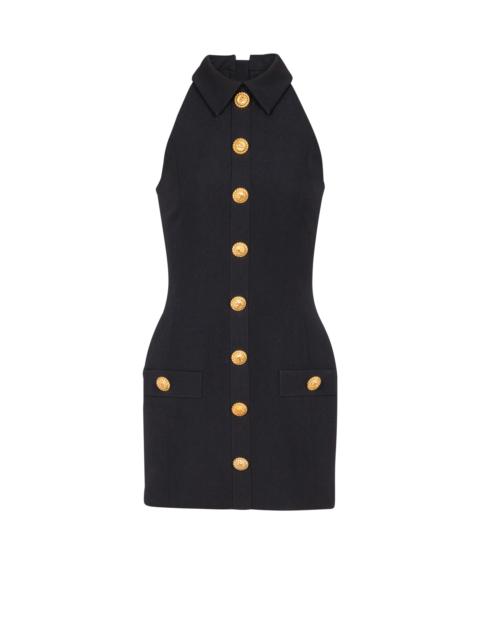 Balmain Short grain de poudre dress with buttons