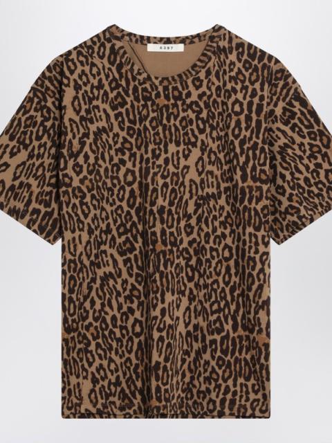 6397 SEAMED PERFECT LEOPARD-PRINT T-SHIRT