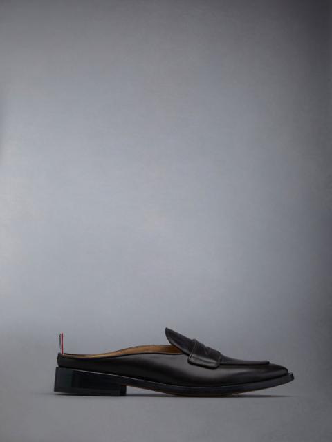 Box Calf Flexible Leather Sole Varsity Penny Loafer Mule