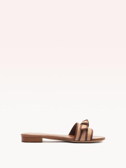 ALEXANDRE BIRMAN GROSGRAIN RAFFIA FLAT
